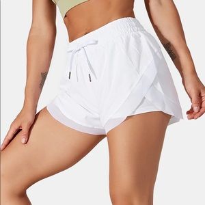 HALARA Drawstring Contrast Mesh 2-in-1 Shorts